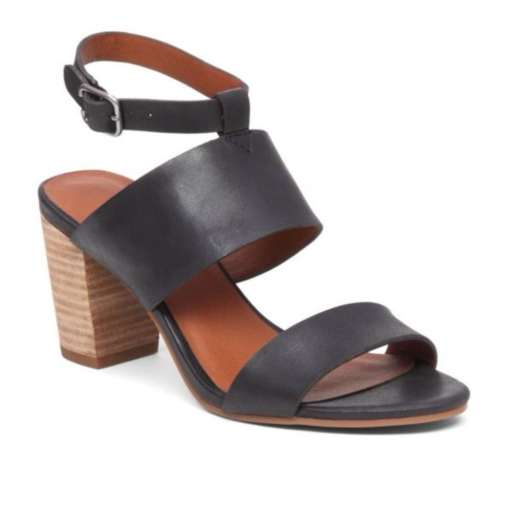 Lucky Brand Leather High Heel Sandals with Ankle Strap BNWT - size 8.5